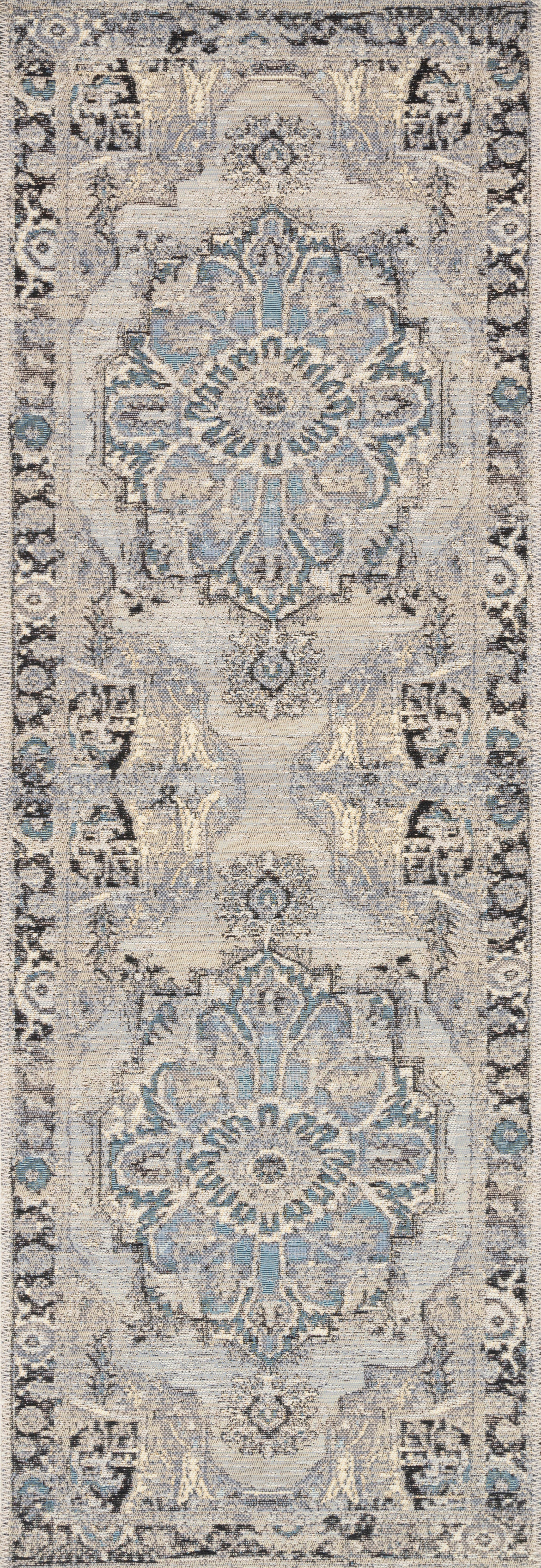 Loloi Rugs Mika Collection Rug in Grey, Blue - 10.5 x 13.8 feet