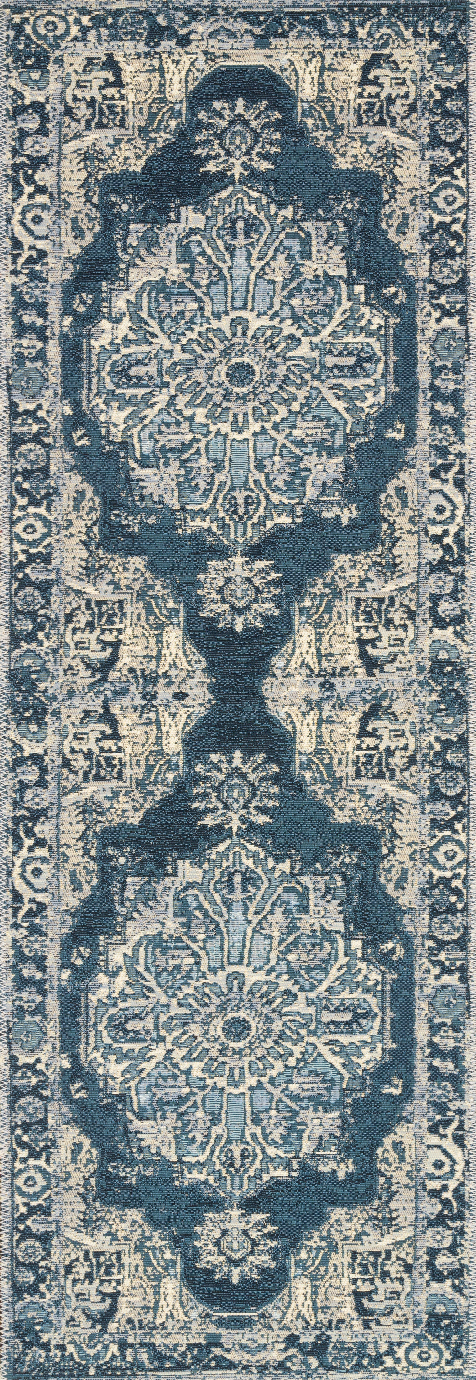 Loloi Rugs Mika Collection Rug in Dk Blue, Dk Blue - 10.5 x 13.8 feet