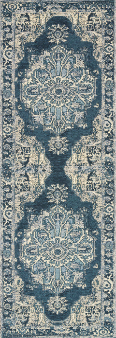 Loloi Rugs Mika Collection Rug in Dk Blue, Dk Blue - 10.5 x 13.8 feet