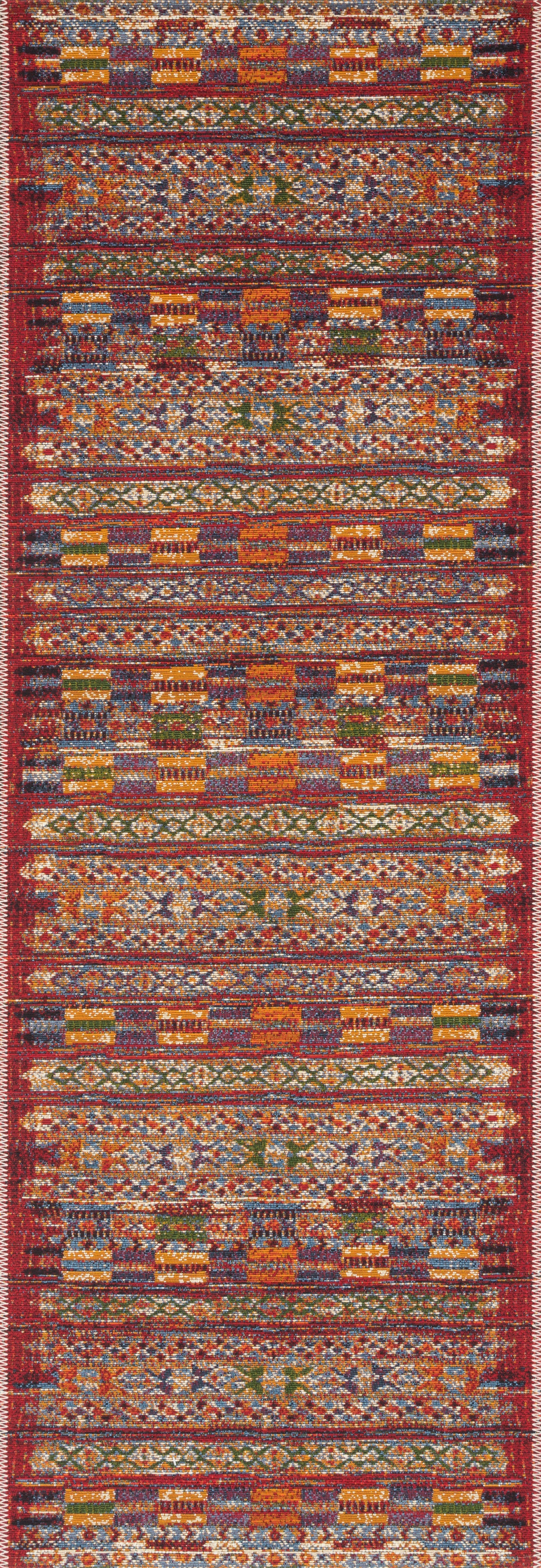 Loloi Rugs Mika Collection Rug in Red, Multi - 10.5 x 13.8 feet