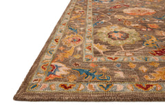 Loloi Rugs Padma Collection Rug in Charcoal, Multi - 7.8 x 9.8 feet