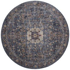 Loloi Rugs Porcia Collection Rug in Blue, Blue - 6.6 x 9.3 feet