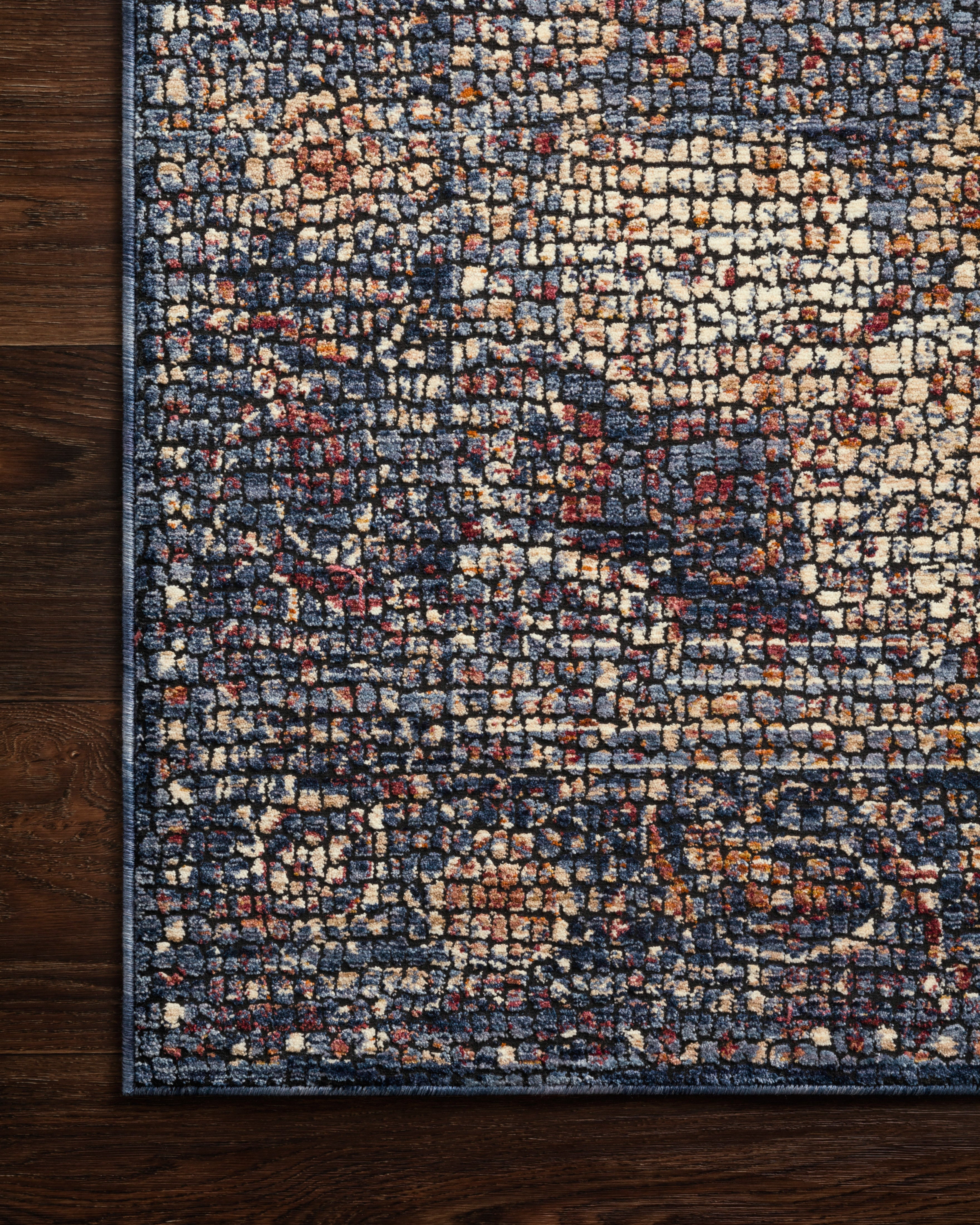 Loloi Rugs Porcia Collection Rug in Blue, Blue - 6.6 x 9.3 feet