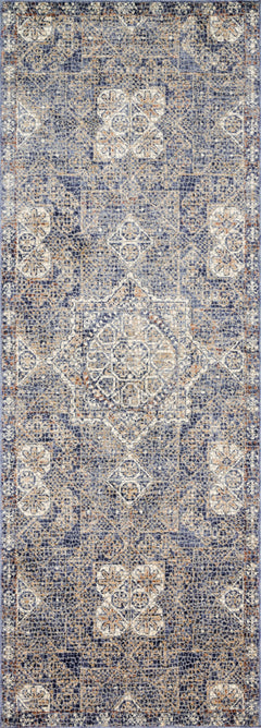 Loloi Rugs Porcia Collection Rug in Blue, Blue - 6.6 x 9.3 feet