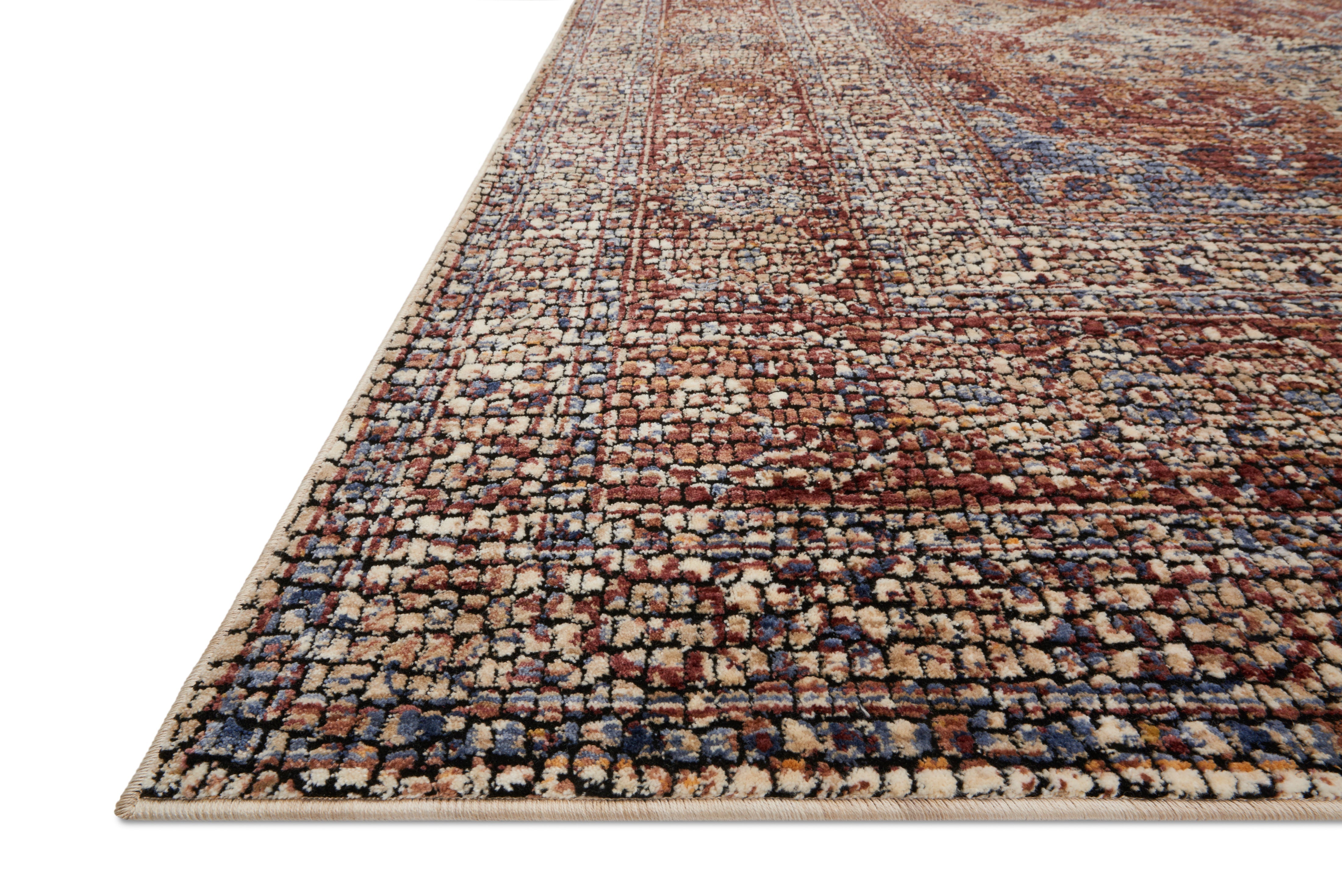 Loloi Rugs Porcia Collection Rug in Adobe Spice, Adobe Spice - 6.6 x 9.3 feet