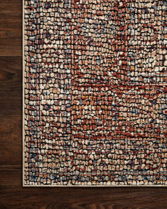 Loloi Rugs Porcia Collection Rug in Adobe Spice, Adobe Spice - 6.6 x 9.3 feet