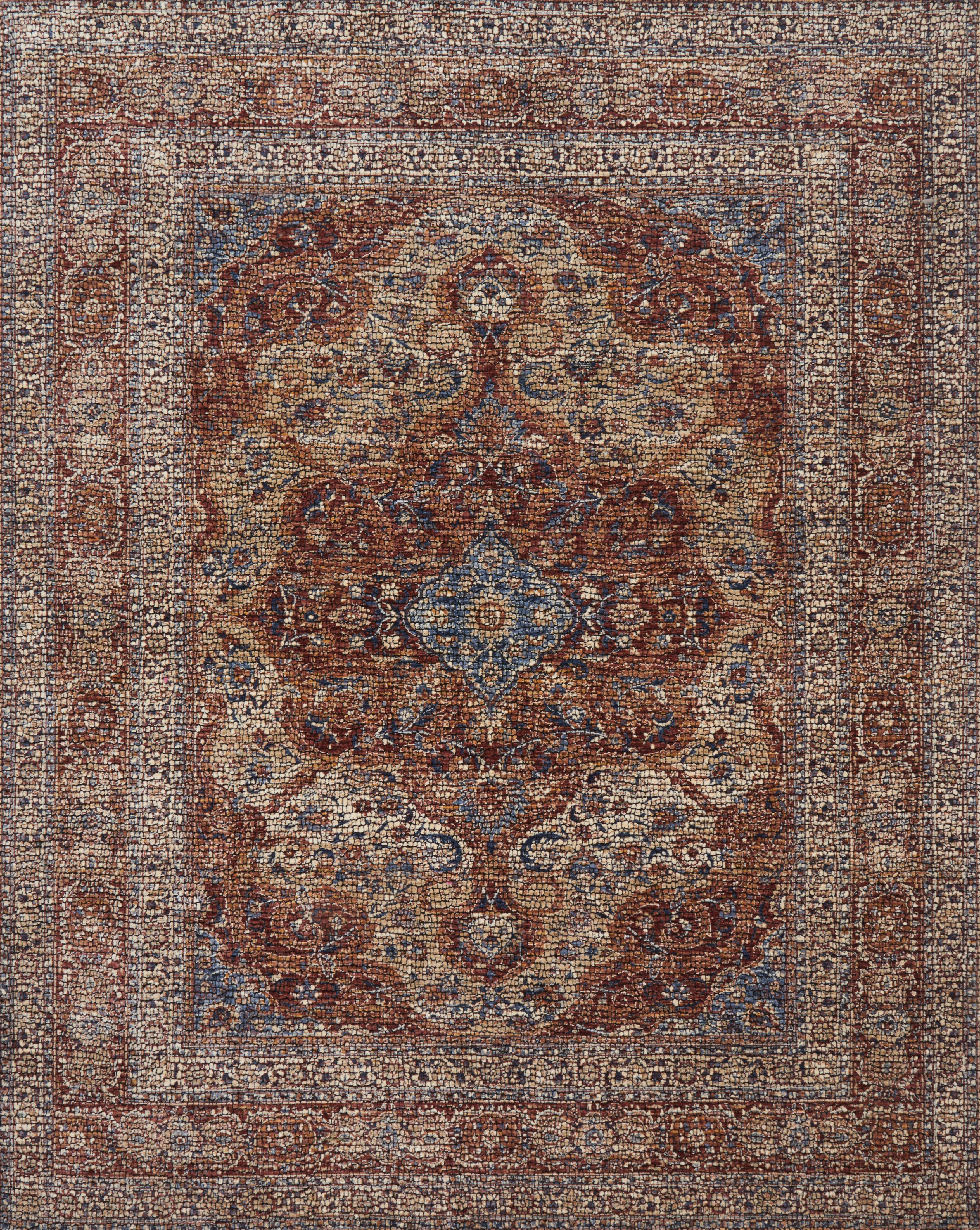 Loloi Rugs Porcia Collection Rug in Adobe Spice, Adobe Spice - 6.6 x 9.3 feet