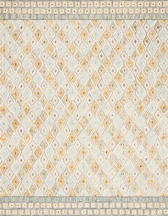 Loloi Rugs Priti Collection Rug in Mist, Gold - 7.8 x 7.8 feet