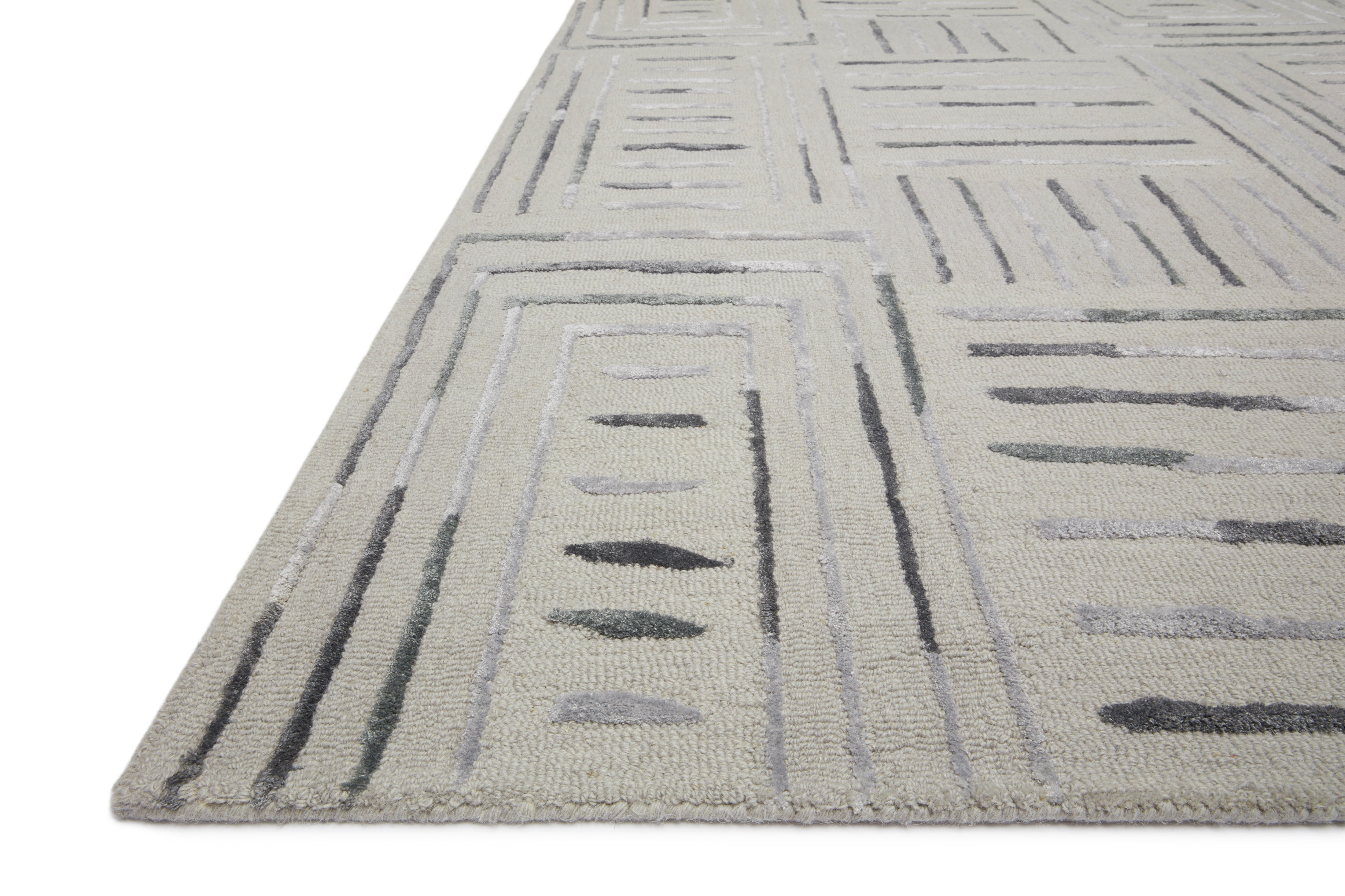 Loloi Rugs Verve Collection Rug in Silver, Slate - 7.8 x 9.8 feet