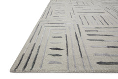 Loloi Rugs Verve Collection Rug in Silver, Slate - 7.8 x 9.8 feet
