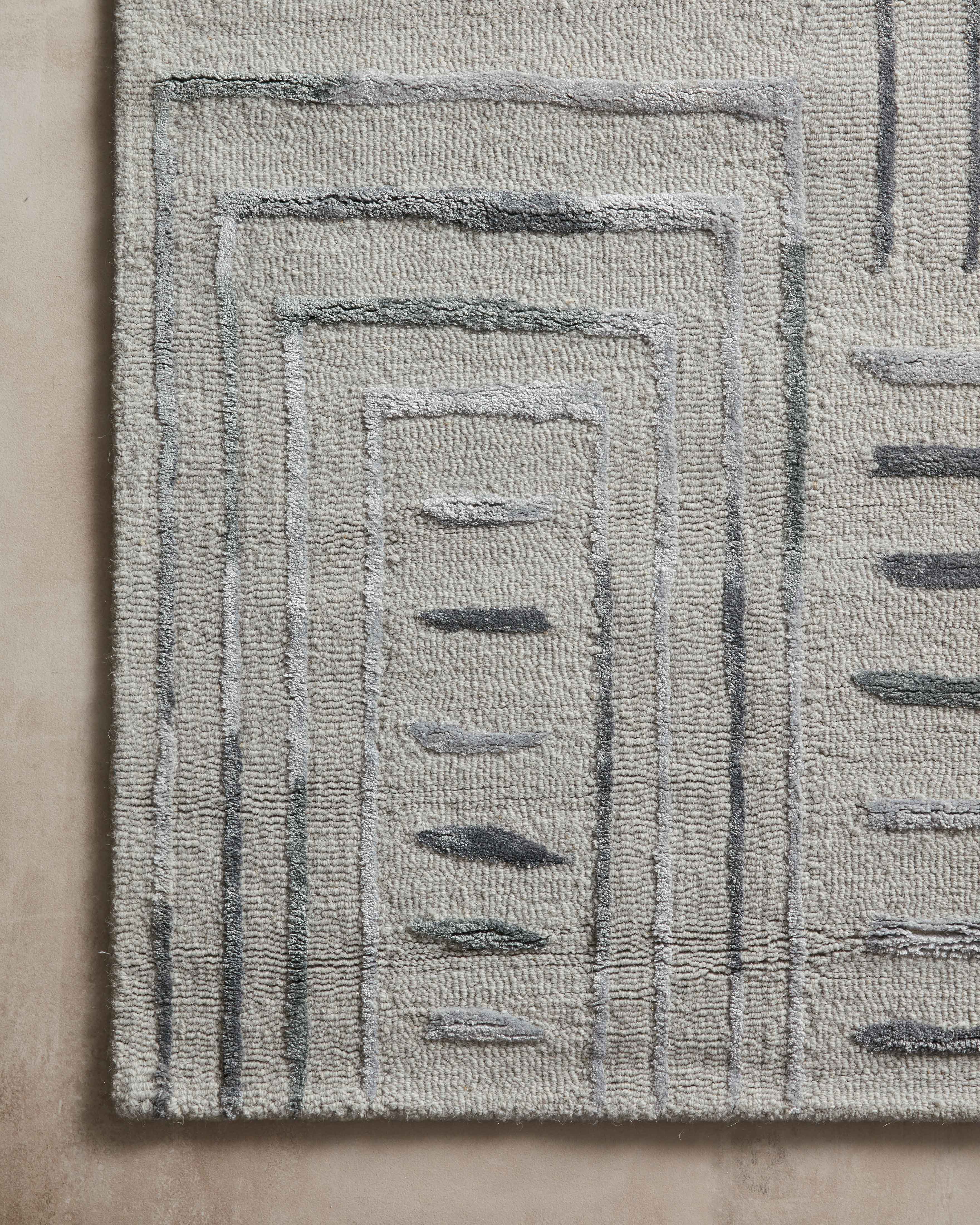 Loloi Rugs Verve Collection Rug in Silver, Slate - 7.8 x 9.8 feet