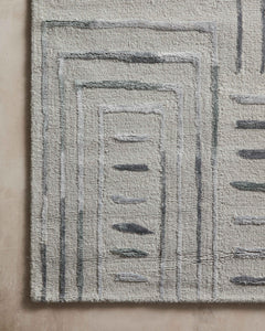 Loloi Rugs Verve Collection Rug in Silver, Slate - 7.8 x 9.8 feet