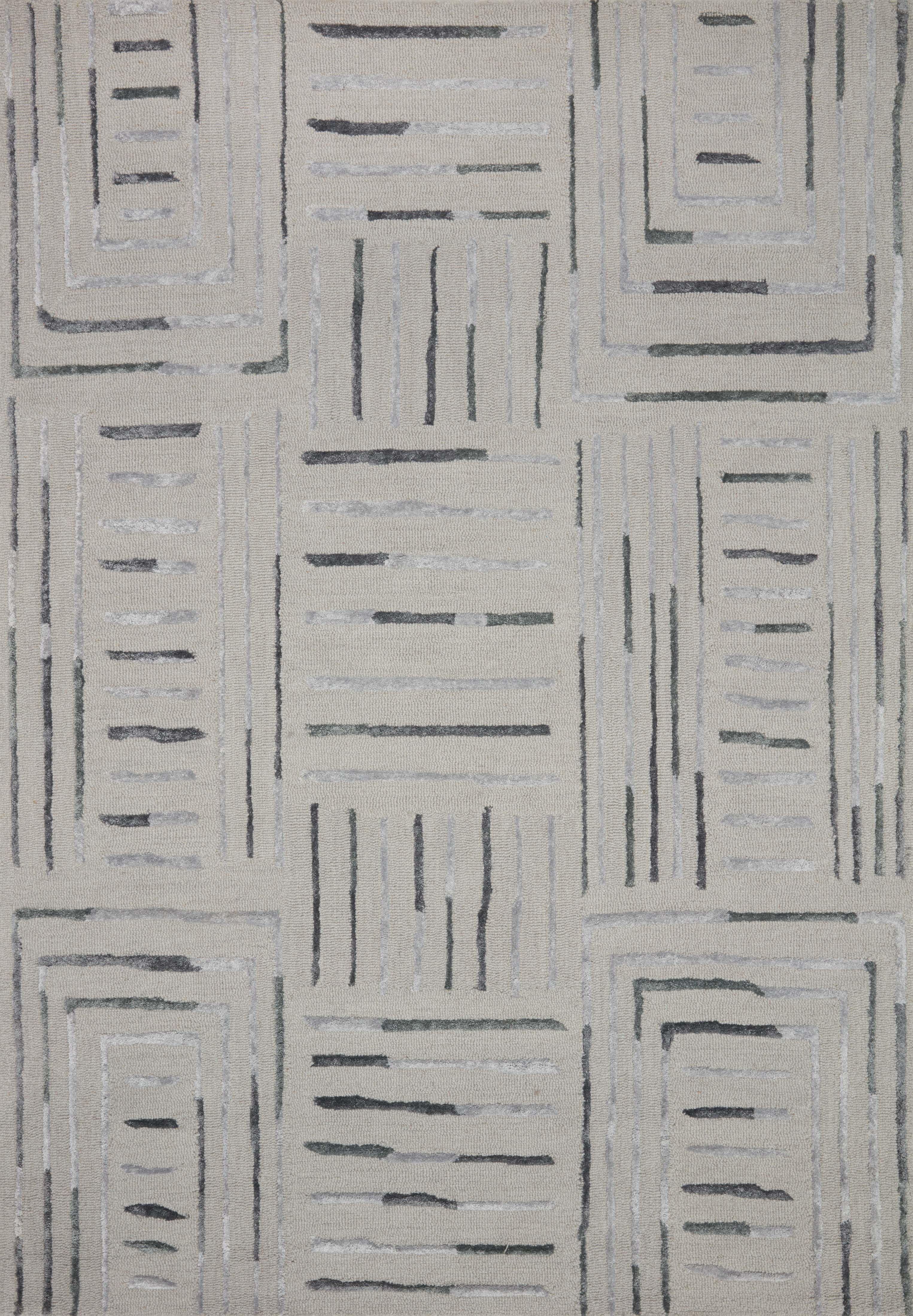 Loloi Rugs Verve Collection Rug in Silver, Slate - 7.8 x 9.8 feet
