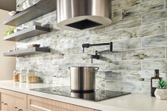 Delta Contemporary Pot Filler in Matte Black, 1165LF-BL