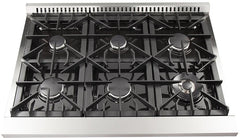 Forno Appliance Package - 36 Inch Dual Fuel Range, Range Hood, Refrigerator, Microwave Drawer, Dishwasher, Wine Cooler, AP-FFSGS6156-36-9