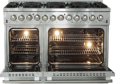 Forno Appliance Package - 48 Inch Dual Fuel Range, 60 Inch Refrigerator, Microwave Drawer, Dishwasher, AP-FFSGS6156-48-7