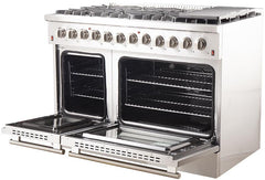 Forno Appliance Package - 48 Inch Dual Fuel Range, Dishwasher, 60 Inch Refrigerator, AP-FFSGS6156-48-5