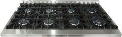 Forno Appliace Package - 48 Inch Dual Fuel Range, Wall Mount Range Hood, Refrigerator, Microwave Drawer, Dishwasher, AP-FFSGS6156-48-8