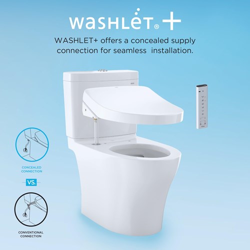 Toto Drake II 1.28 GPF Toilet with WASHLET® C200 Bidet Seat, MW4542044CEFG#01