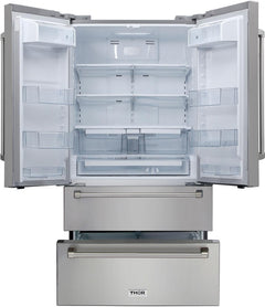 Thor Kitchen Package - 36 in. Propane Gas Range, Range Hood, Refrigerator, Dishwasher, Wine Cooler, AP-LRG3601ULP-TRH-3