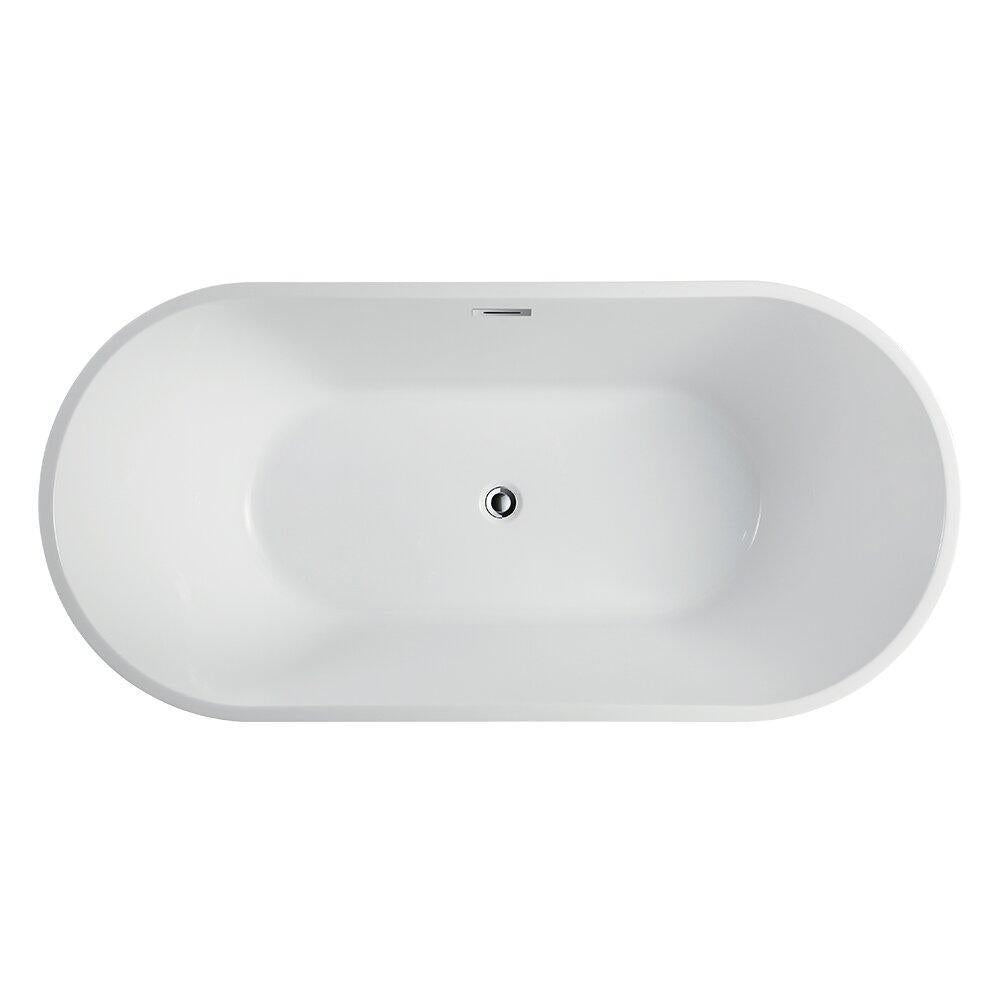 Vanity Art 59 in. Freestanding Soaking Bathtub, VA6815