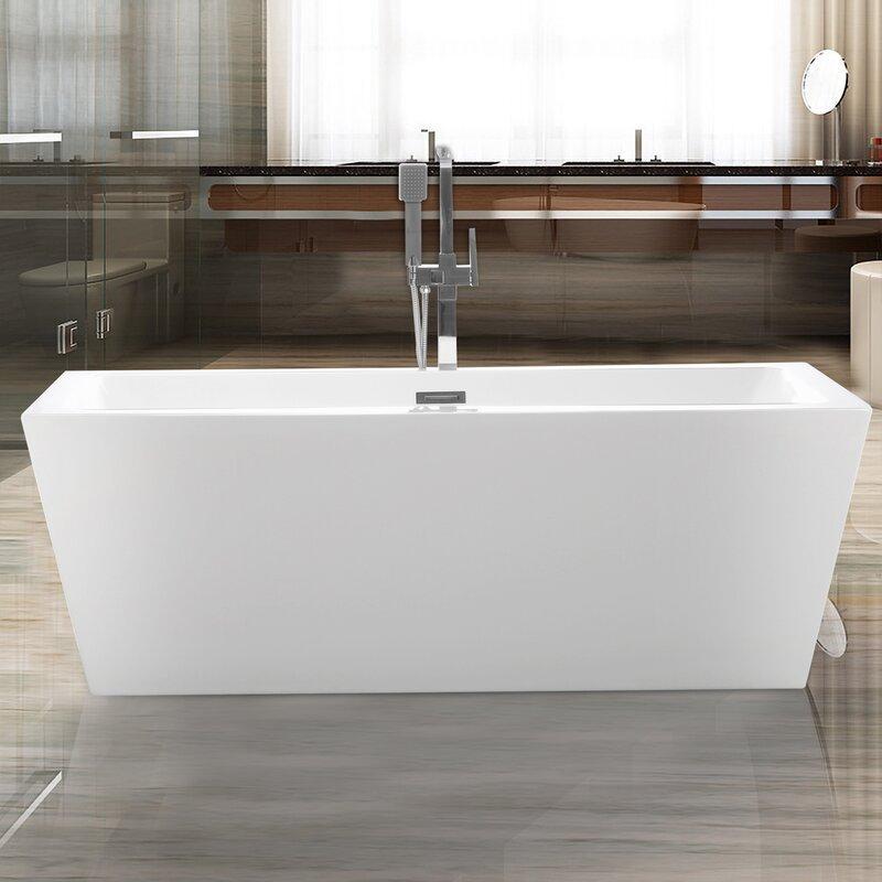 Vanity Art 59 in. x 30 in. Freestanding Soaking Bathtub, VA6814