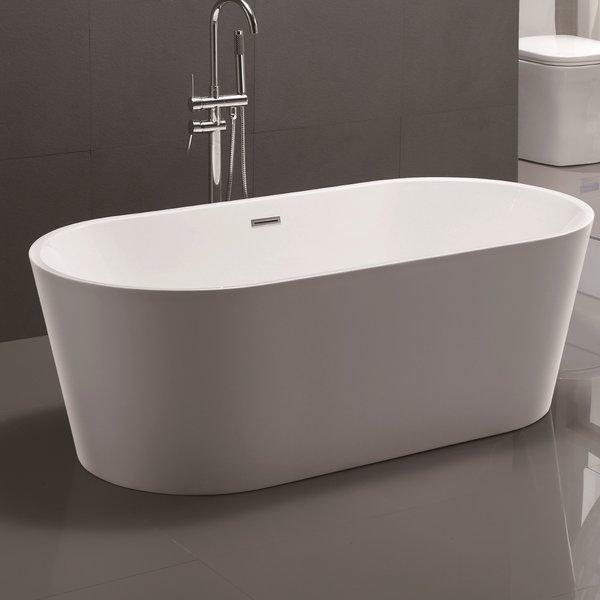Vanity Art 59 in. Freestanding Soaking Bathtub, VA6815