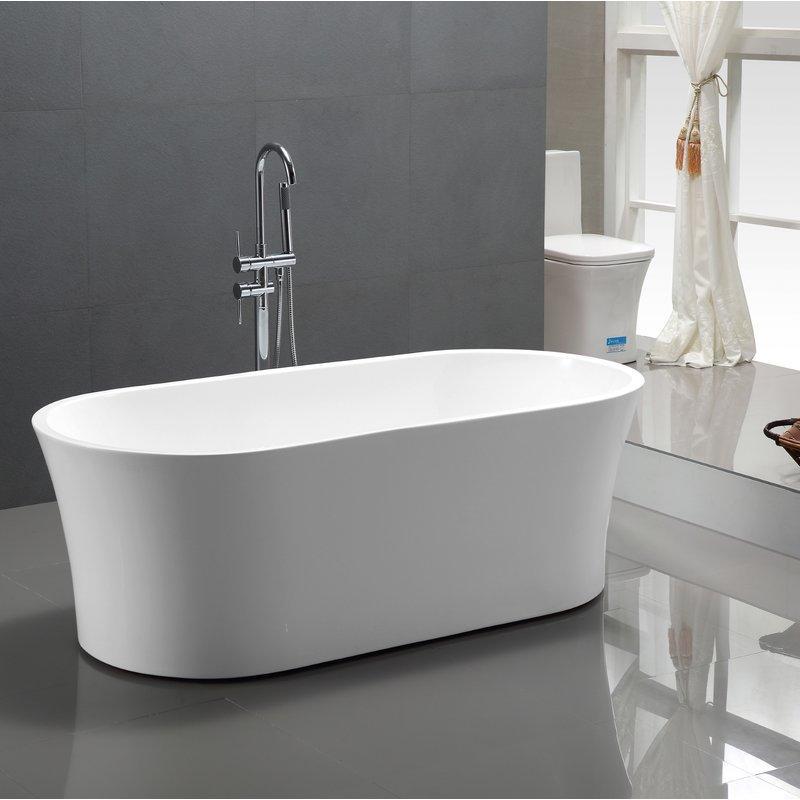 Vanity Art 63 in. x 29.5 in. Freestanding Soaking Bathtub, VA6809