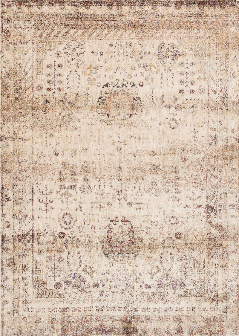 Loloi Rugs Anastasia Collection Rug in Ivory, Multi - 6.6 x 9.2 feet