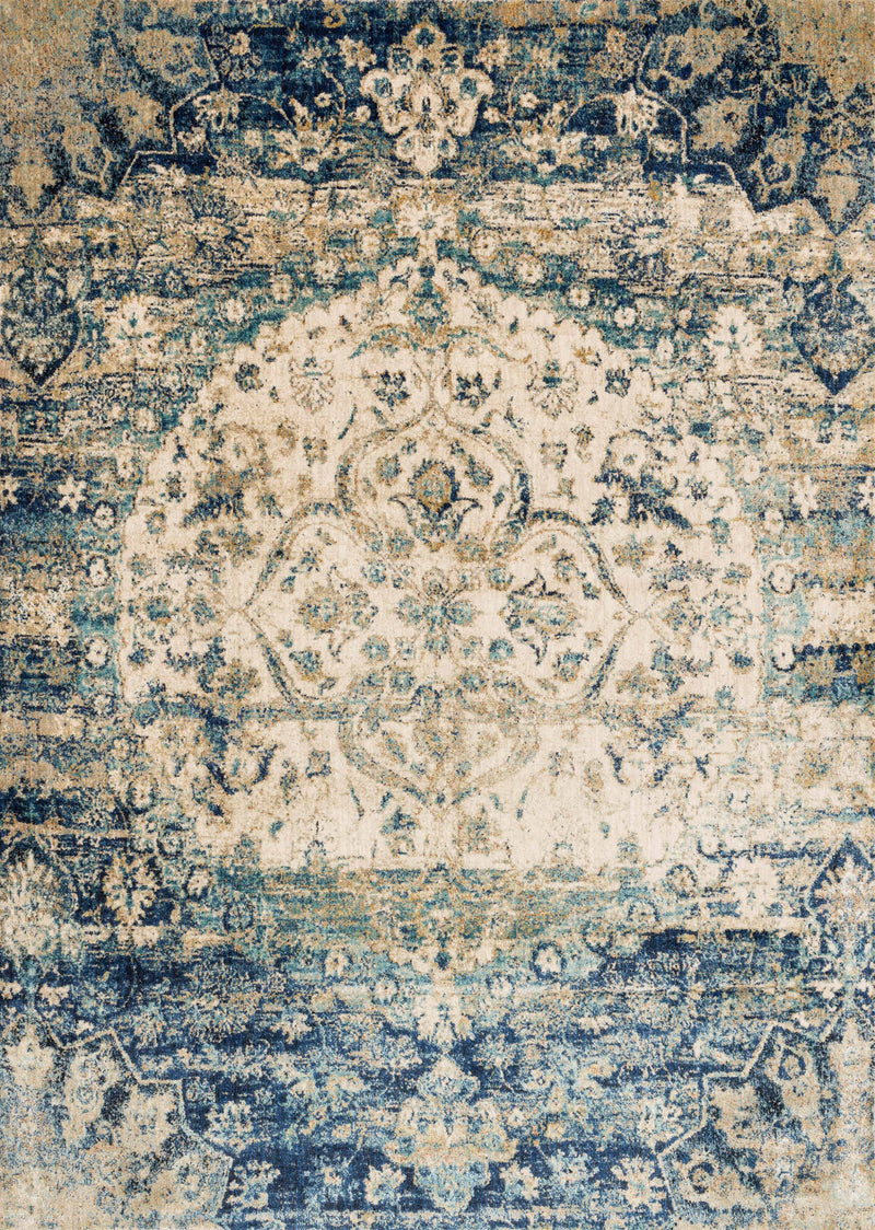 Loloi Rugs Anastasia Collection Rug in Blue, Ivory - 7.8 x 10.8 feet