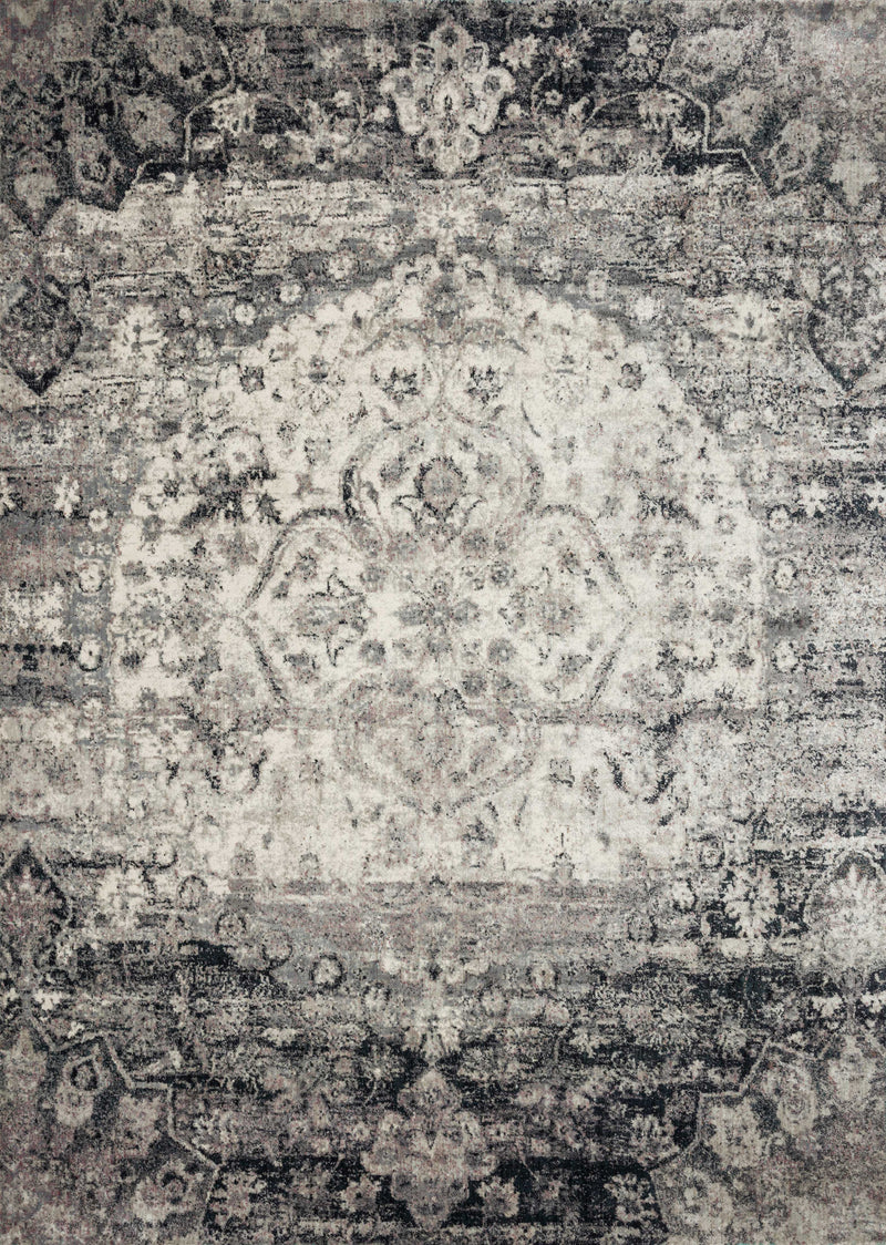 Loloi Rugs Anastasia Collection Rug in Ink, Ivory - 7.8 x 10.8 feet