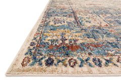 Loloi Rugs Anastasia Collection Rug in Sand, Lt. Blue - 7.8 x 10.8 feet