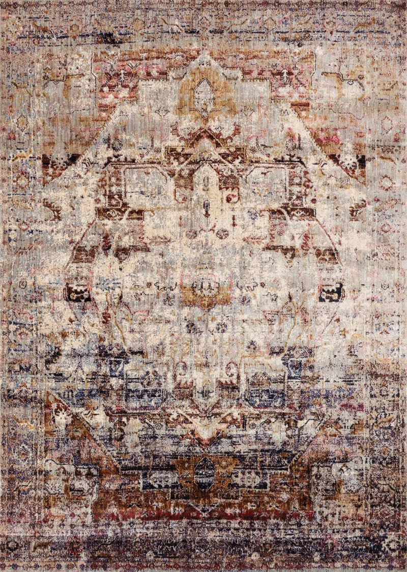 Loloi Rugs Anastasia Collection Rug in Slate, Multi - 7.8 x 7.8 feet