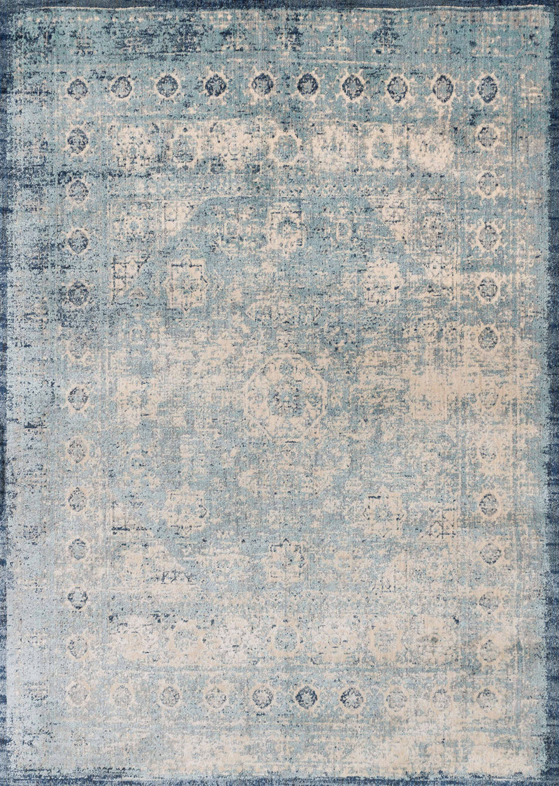 Loloi Rugs Anastasia Collection Rug in Lt. Blue, Ivory - 6.6 x 9.2 feet