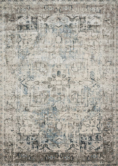 Loloi Rugs Anastasia Collection Rug in Blue, Slate - 6.6 x 9.2 feet