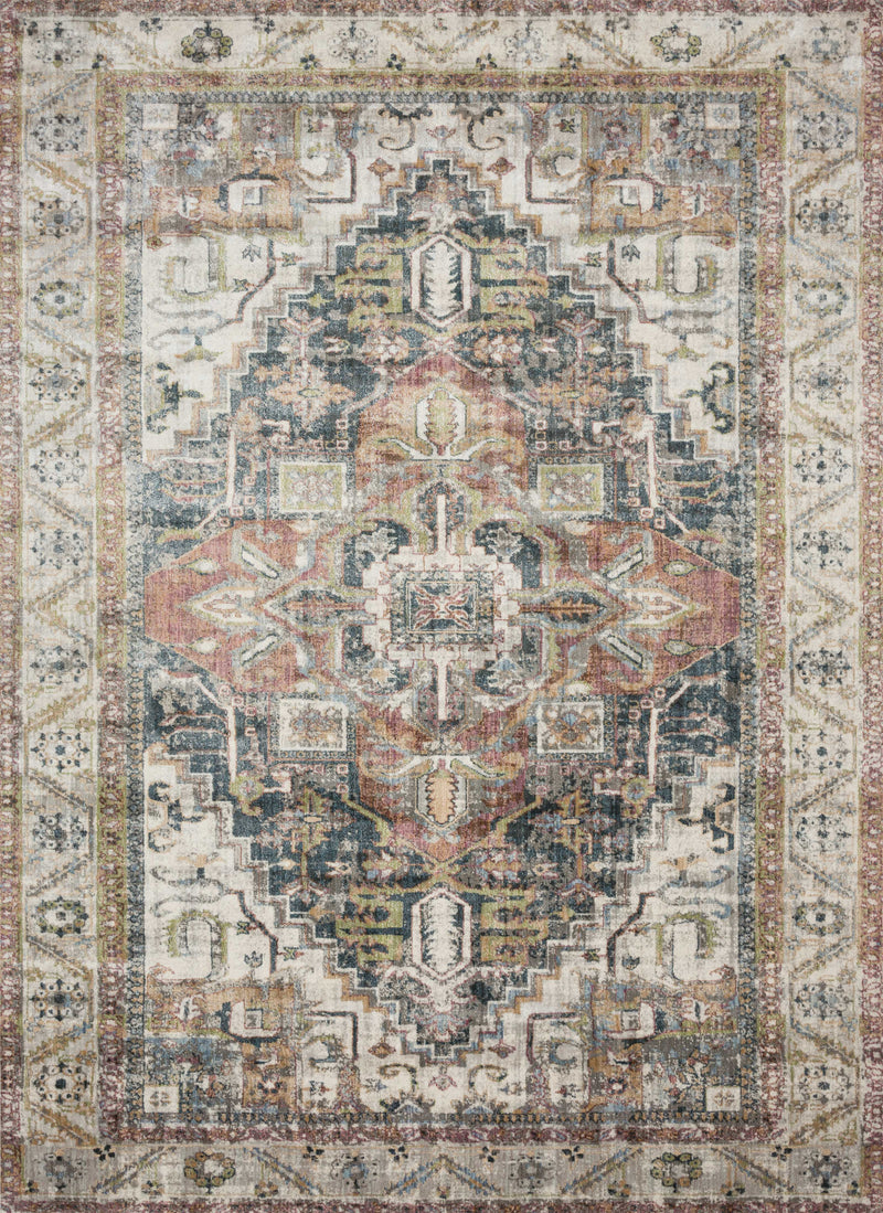 Loloi Rugs Anastasia Collection Rug in Ivory, Multi - 6.6 x 9.2 feet