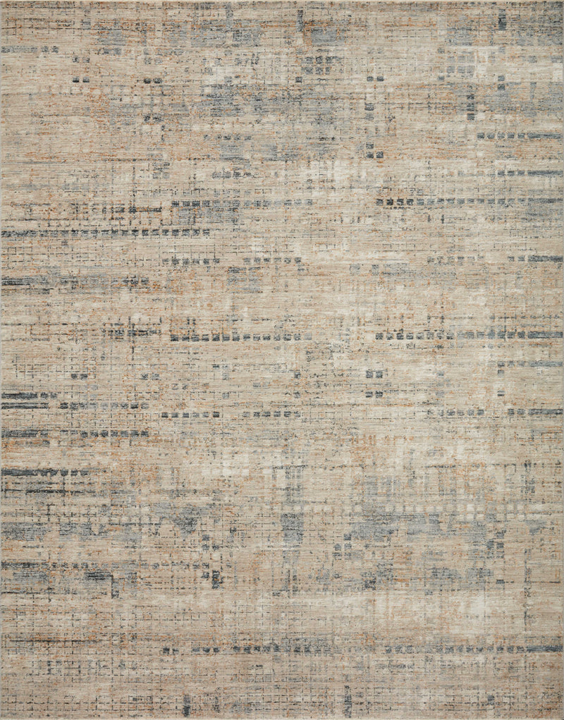 Loloi Rugs Axel Collection Rug in Stone, Sky - 6.6 x 9.8 feet