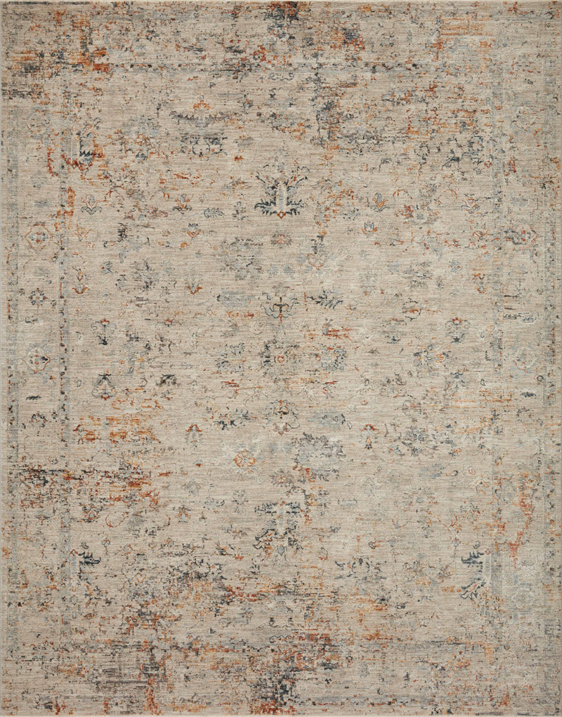 Loloi Rugs Axel Collection Rug in Silver, Spice - 7.8 x 10.2 feet