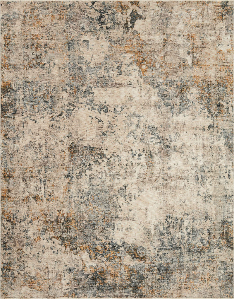 Loloi Rugs Axel Collection Rug in Ocean, Beige - 6.6 x 9.8 feet