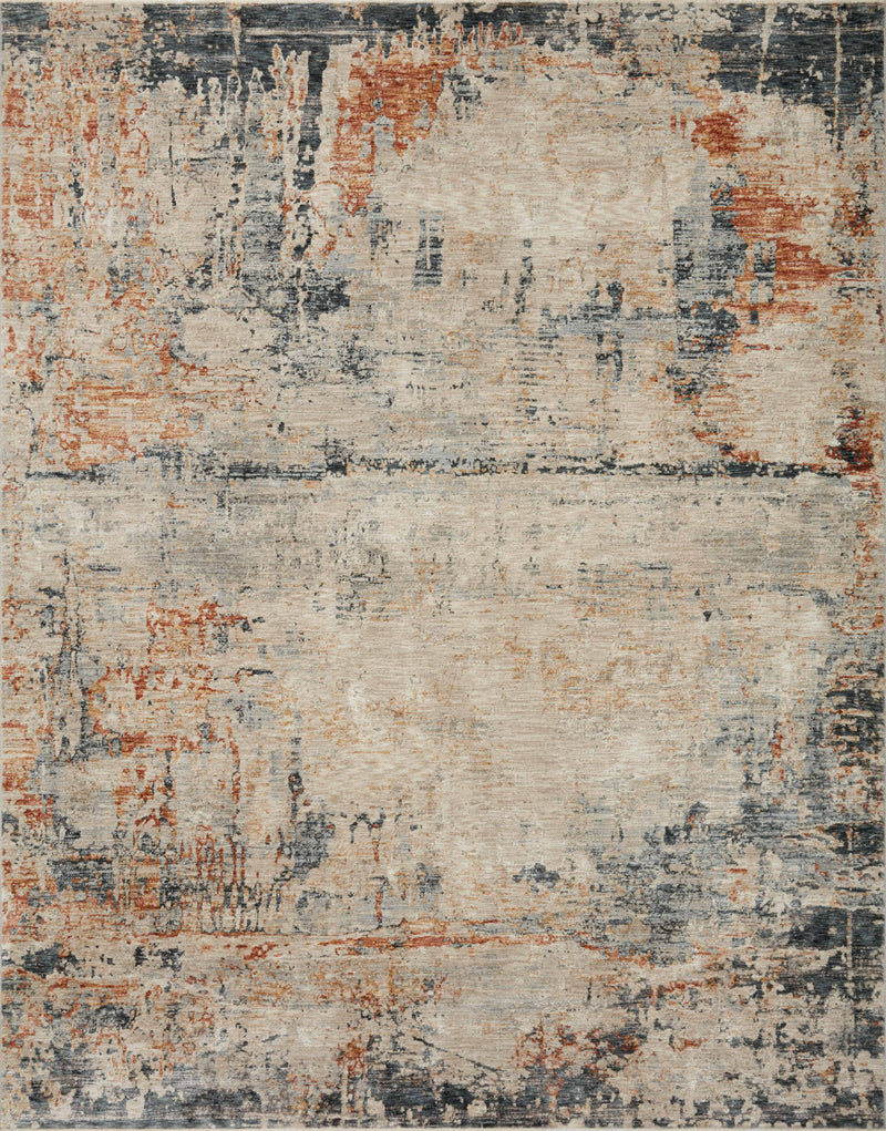 Loloi Rugs Axel Collection Rug in Stone, Multi - 6.6 x 9.8 feet