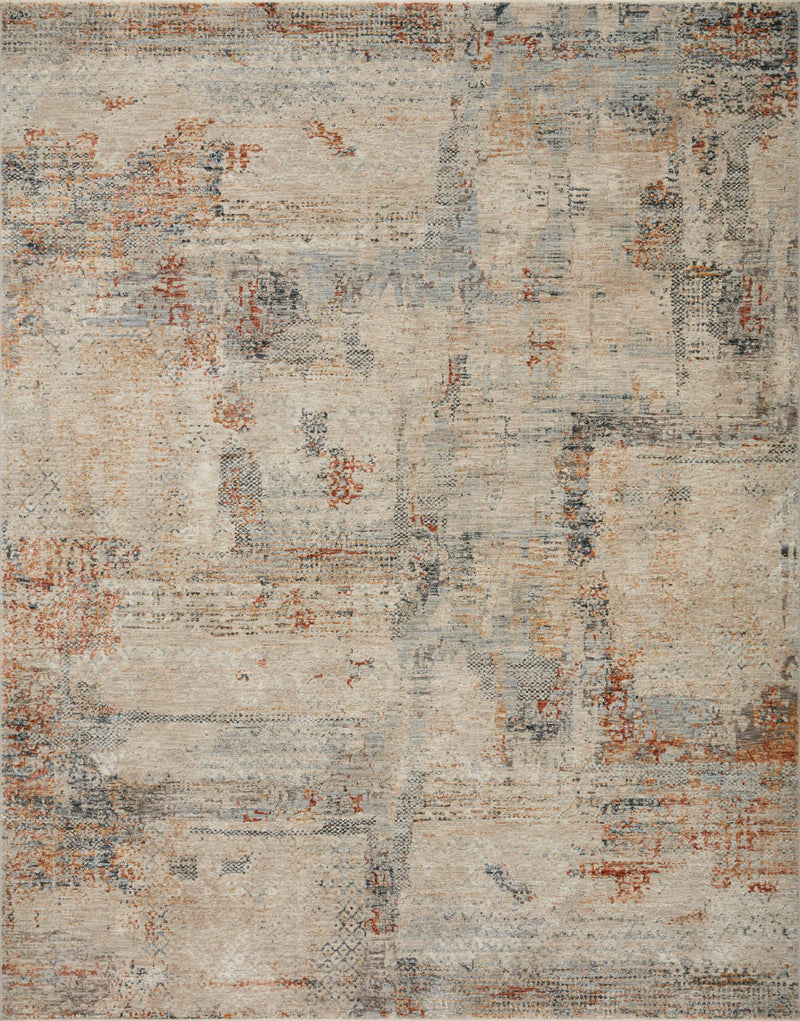 Loloi Rugs Axel Collection Rug in Sand, Multi - 6.6 x 9.8 feet