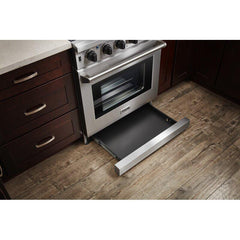 Thor Kitchen Package - 30 in. Propane Gas Range, Range Hood, Microwave Drawer, Refrigerator with Water and Ice Dispenser, Dishwasher, Wine Cooler, AP-LRG3001ULP-14