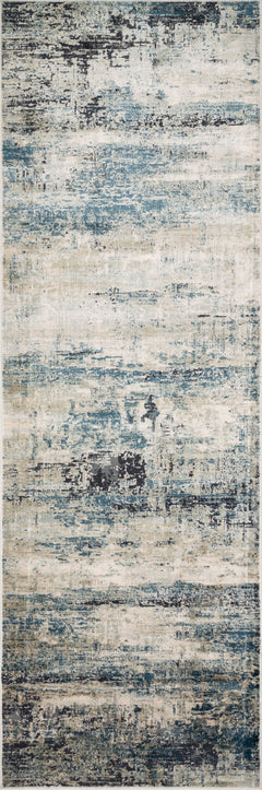 Loloi Rugs Cascade Collection Rug in Ocean, Grey - 6.6 x 9.2 feet