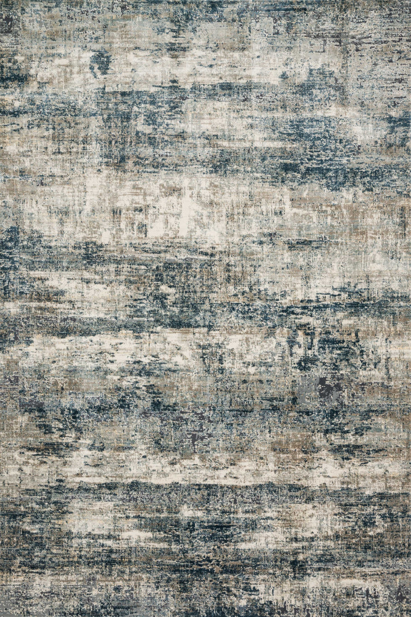 Loloi Rugs Cascade Collection Rug in Ocean, Grey - 6.6 x 9.2 feet