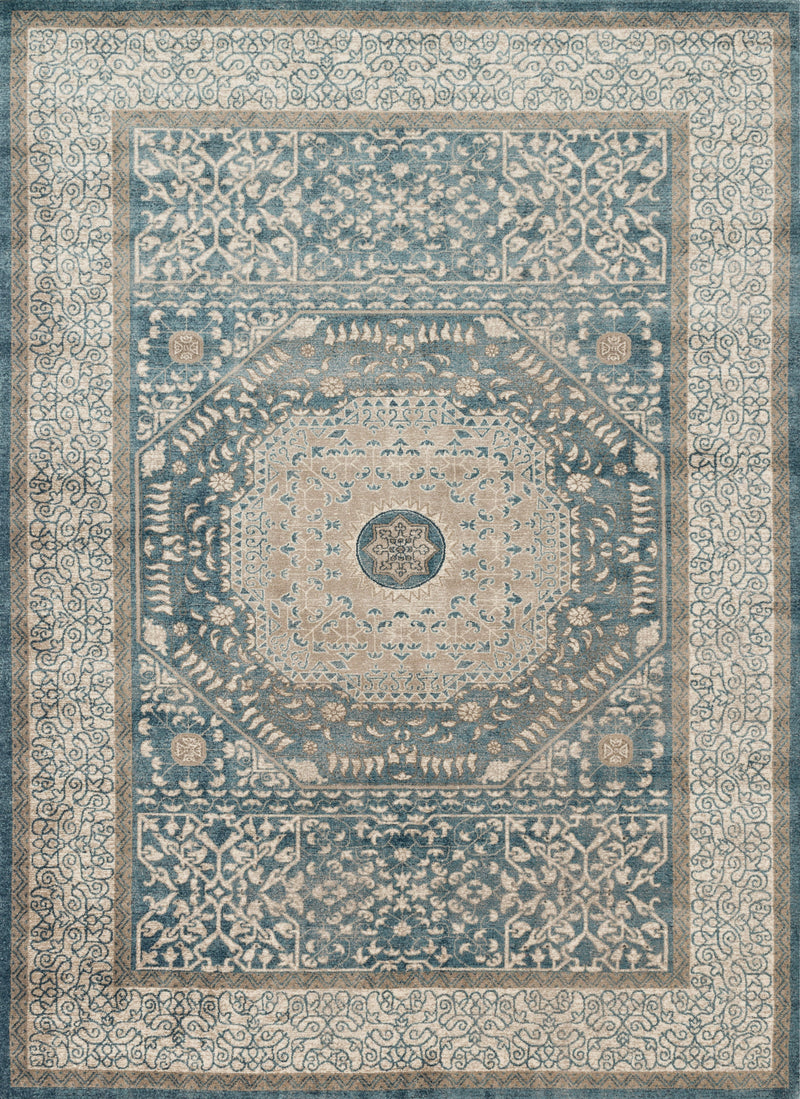 Loloi Rugs Century Collection Rug in Blue, Sand - 7.8 x 10.5 feet