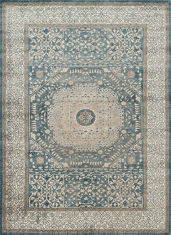 Loloi Rugs Century Collection Rug in Blue, Sand - 9.3 x 9.3 feet