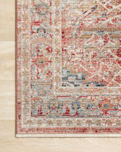 Loloi Rugs Claire Collection Rug in Red, Ivory - 7.8 x 10.2 feet