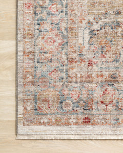 Loloi Rugs Claire Collection Rug in Ivory, Ocean - 7.8 x 10.2 feet