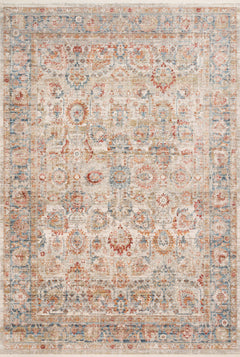 Loloi Rugs Claire Collection Rug in Ivory, Ocean - 7.8 x 10.2 feet