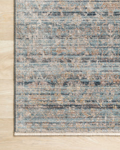 Loloi Rugs Claire Collection Rug in Ocean, Gold - 7.8 x 10.2 feet